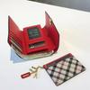 Daks Red Check Color Block 3 Fold Wallet Dcwa3e403r2