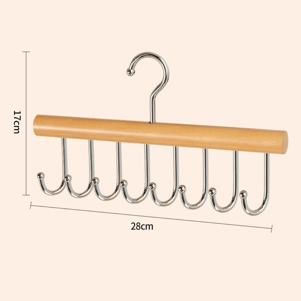 Многофункциональная вешалка для бюстгальтеров 8 крючков Органайзер для одежды Стойка Новая деревянная вешалка для ремней