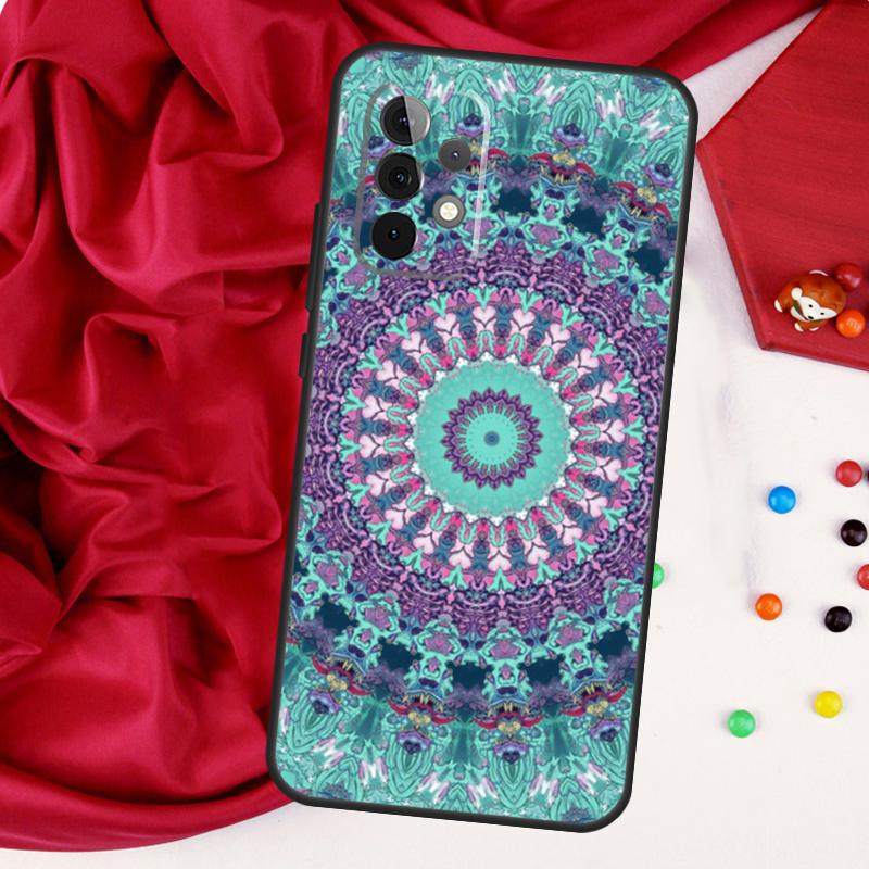 Цветочный дизайн мандалы для Samsung Galaxy A15 A55 A53 A33 A35 A22 A32 A52 A54 A34 A14 A56 A36 A26 A16 A05 A06 Чехол