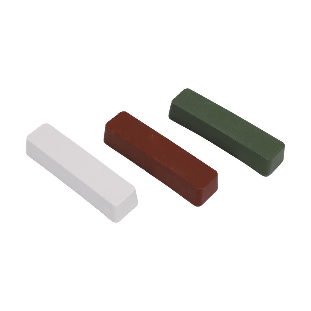 Набор из 3 полировальных паст Green (мелкая), White (средняя), Red (грубая) для полировальных кругов