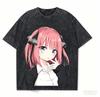 Футболка The Quintessential Quintuplets Washed 2026 Новая модель Личность Одежда футболка Круглогодичная одежда Винтажный Свободный Для пар