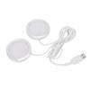 Dual Heads Round LED Spotlight Indoor Mini Ultra Slim 5V USB Under Counter Light Jewelry Display Lighting Model Display