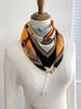 Women's 2024 Magnetic Triangle Neck Protection Scarf - Cotton & Linen High-End Square Scarf for Autumn/Winter