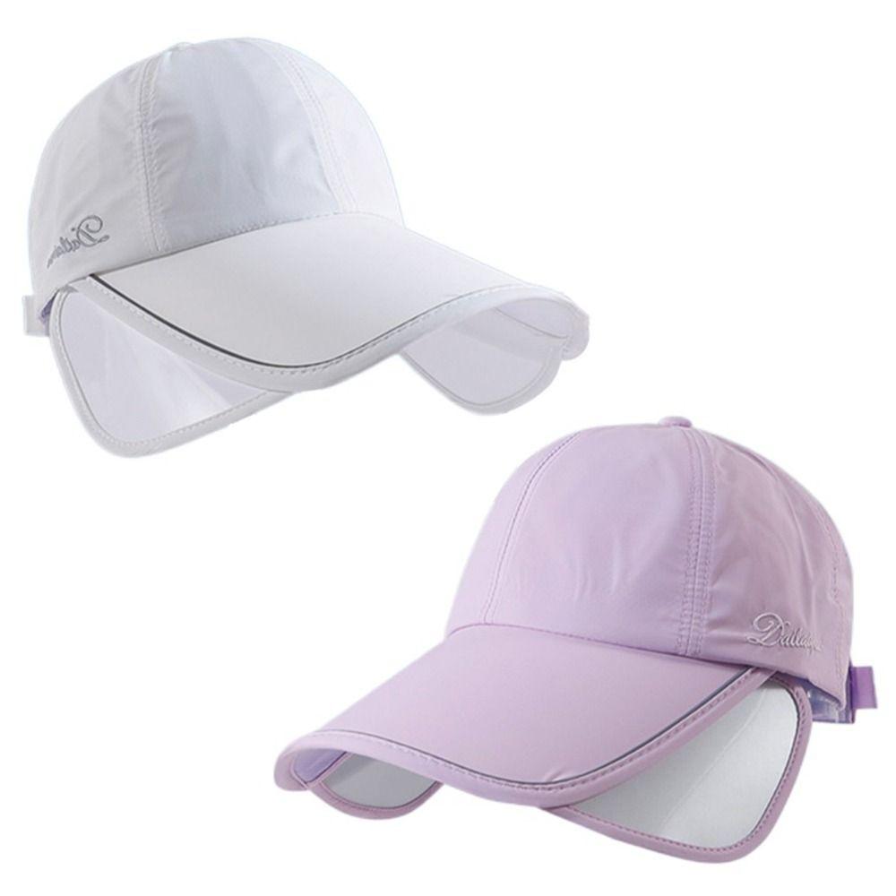Wide Brim Sunscreen Baseball Hat Quick Dry Sports Cap Casual Retractable Sun Hat Women/Men