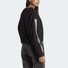 Adidas Originals Logo Print Three Stripes Short Sleeve Crewneck Sweatshirt Women Sweatshirt Black IB7396