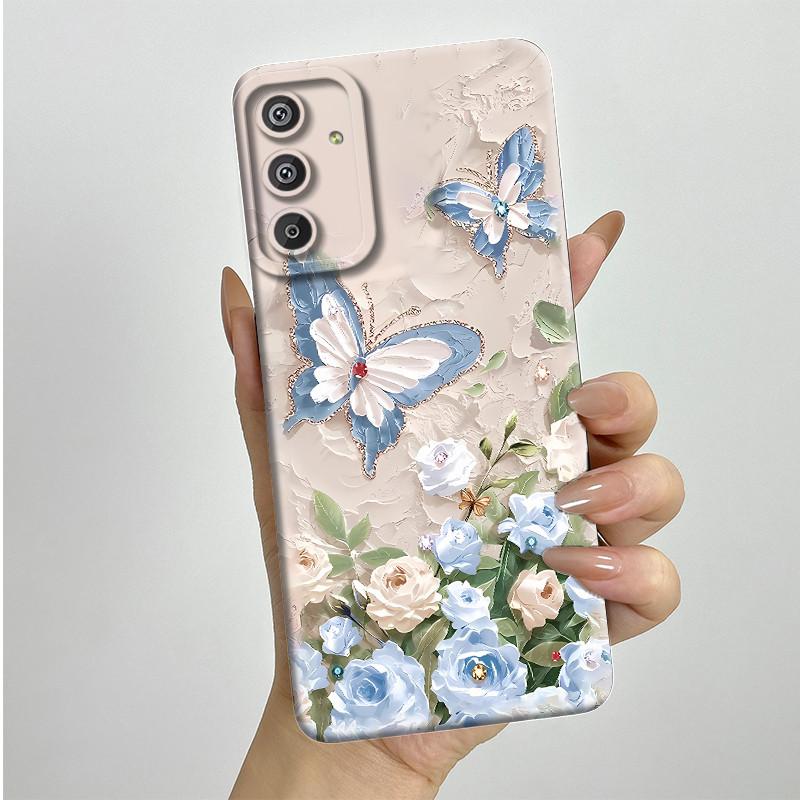 Phone Case for Samsung Galaxy M15 5G F15 5G Fashion Painted Half-wrapped Case Soft Silicon Cases E156 M156 Protection Back Cover