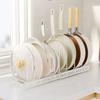 Органайзер для крышек кастрюль, расширяемый держатель для крышек, устойчивый к ржавчине, прочный, нескользящий, современная кухня LWY011