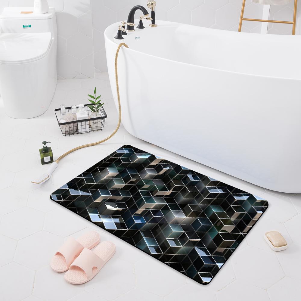 Absorbent Non-slip Mat Porch Door Mat Bathroom Toilet Floor Shower Room Bathtub Carpet Kitchen Rug