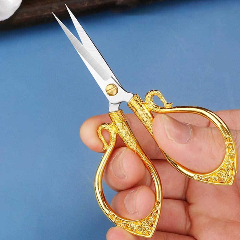 Stainless Steel Vintage Scissors Sewing Fabric Cutter Embroidery Scissors Tailor Scissor Scissor Household Sewing Accessories