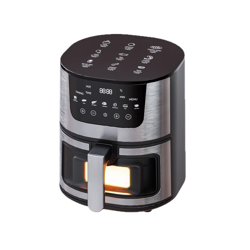 Cross-Border 7L Air Fryer: Oil-Free, Low-Fat, Touchscreen, All-in-One Oven with Visible Window.