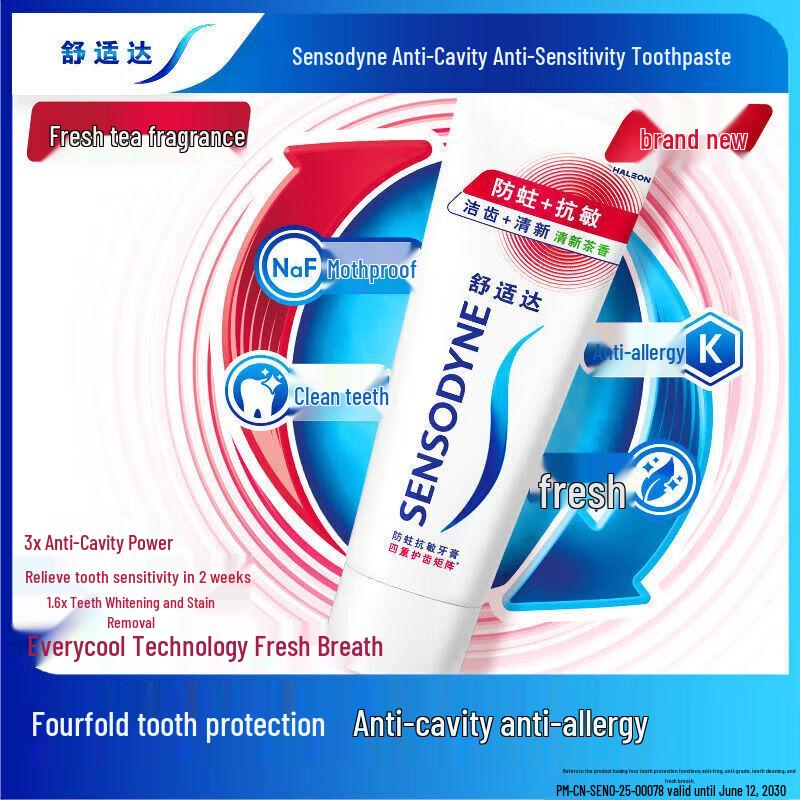 Зубная паста Sensodyne Защита от кариеса и чувствительности Свежий чай (10х100г)