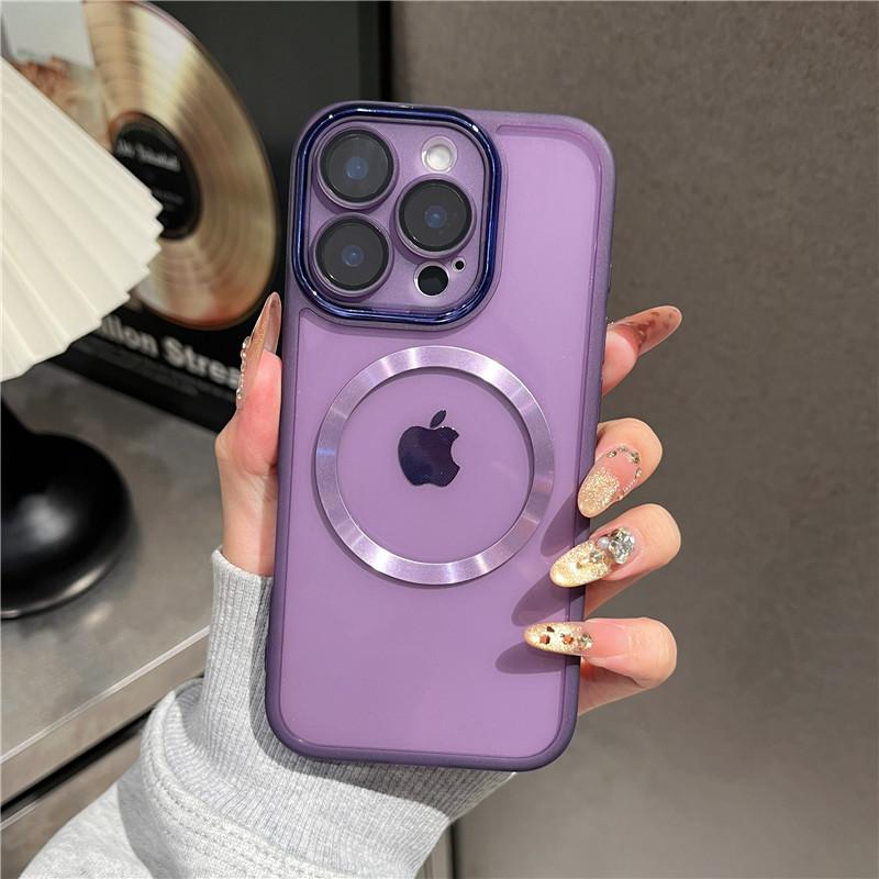 Applicable To IPhone16Promax Mobile Phone Case Full-inclusive Charm Eye Magnetic 1413 Apple 15 Transparent Cover Silicone