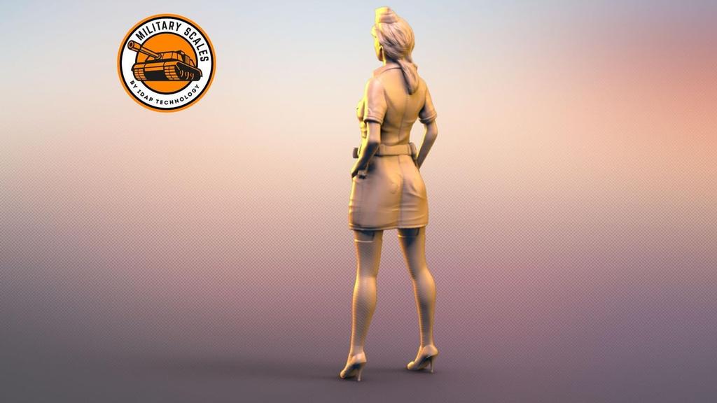 IDAP Technology Военная девушка в кепке Статуэтка Набор для 3D-принтера 1/35 № 9 PD35423-9