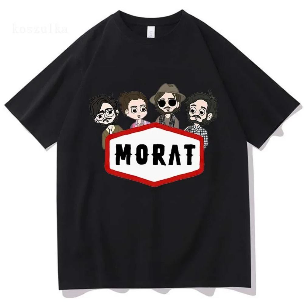 Morat Si Ayer Fuera Hoy Тур по США Футболка 2026 Мужская/Женская Харадзюку Винтажная Графическая Футболка Классическая Унисекс Высококачественные Хлопковые Рубашки