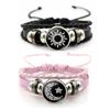 2Pcs Luminous Couple Bracelets Sun Moon Adjustable Black Braided Bracelet Friendship Fashion Romantic Jewelry Birthday Gifts