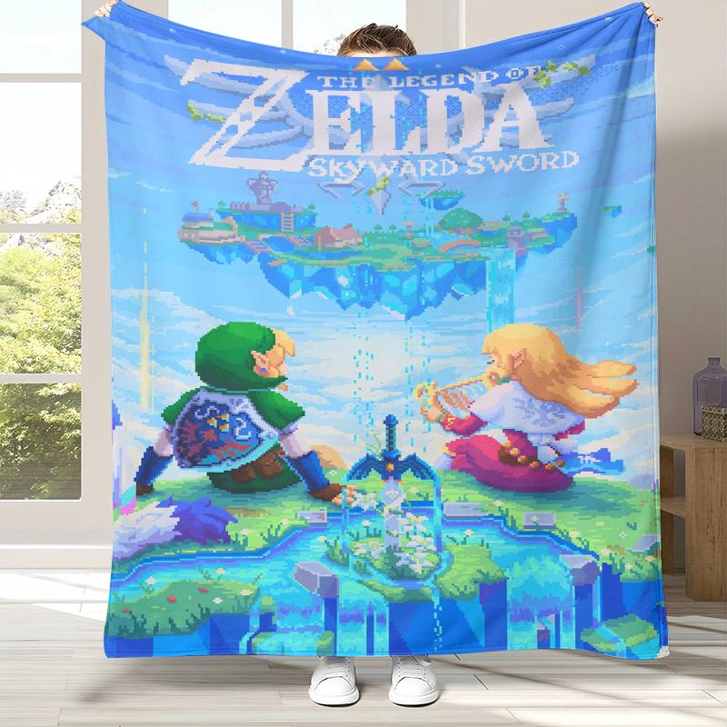 Ретро Z-Zelda Мультяшный Линк Игры Фланелевое Одеяло, Ультра Мягкий Теплый Плюшевый Плед для Дома Спальни Кровати Дивана Походного Пикника Ребенка