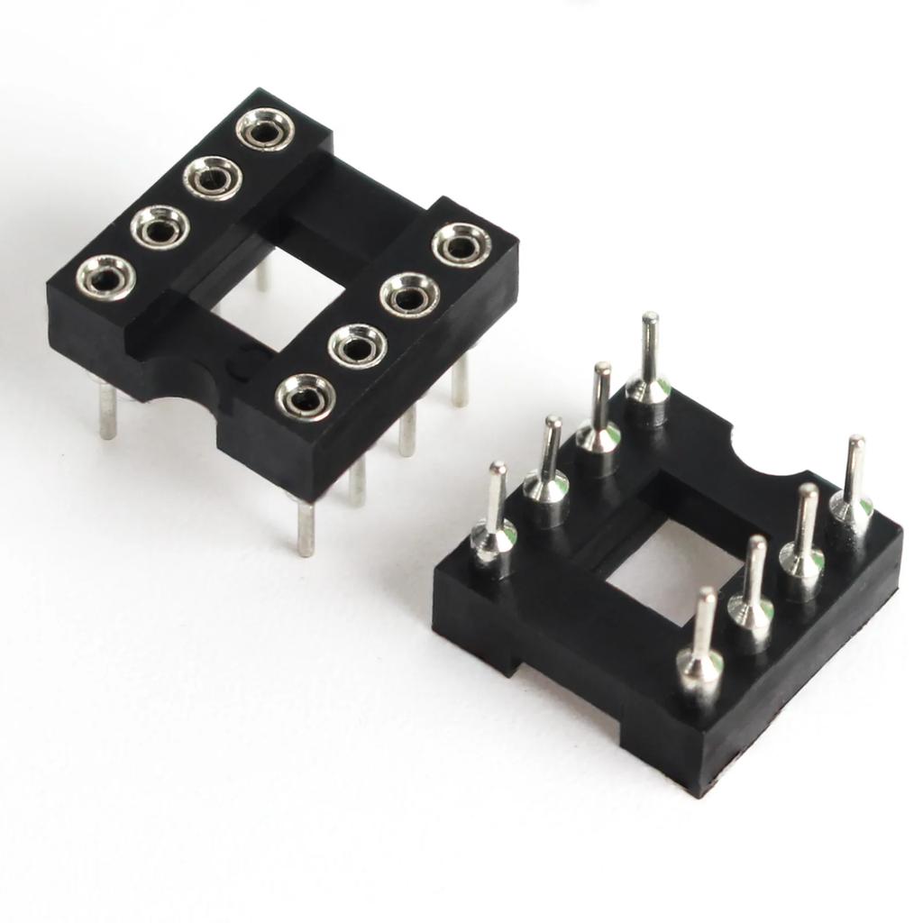 10PCS Round IC Socket 6Pin 8Pin 14Pin 16Pin 18Pin 20Pin 24Pin 28Pin DIP Socket Chips Base DIP IC Sockets Adaptor