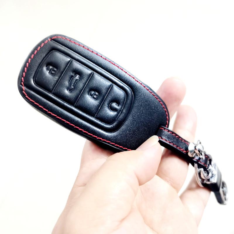 For Chery Omoda 5 C5 FX 2024 Car Key Case Protective Cover Black Leather 4 Button Remote Control Buckle Accessories