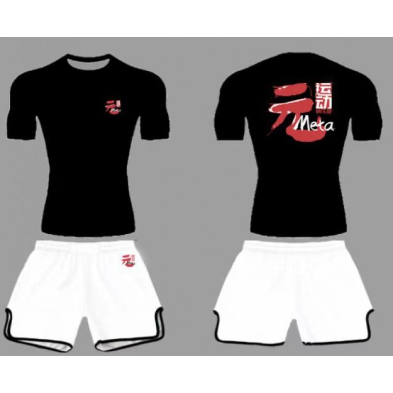 Kids Youth Boxing Training Set Short Sleeve Top Pants Martial Arts Sparring
