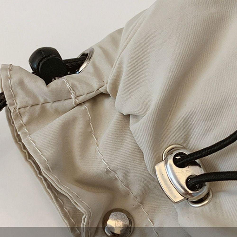 Purse Drawstring Canvas Bag Crossbody Bag Mobile Phone Bag Cute Nylon Shoulder Bag Office Worker