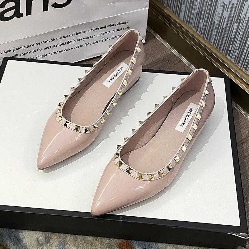 Модная обувь для женщин с острым носком 2024 горячая распродажа однотонные повседневные удобные балетки износостойкая женская обувь Zapatos Para Mujeres