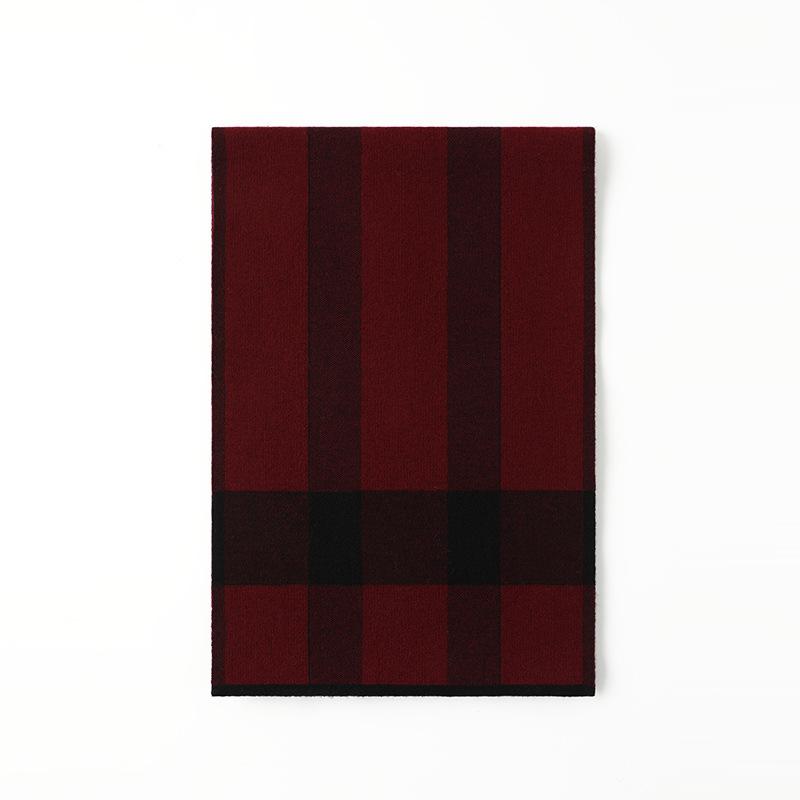 Pure Wool Men's Plaid Scarf Blue 2025 People Thickened To Keep Warm Autumn and Winter Business Leisure Scarf Tide