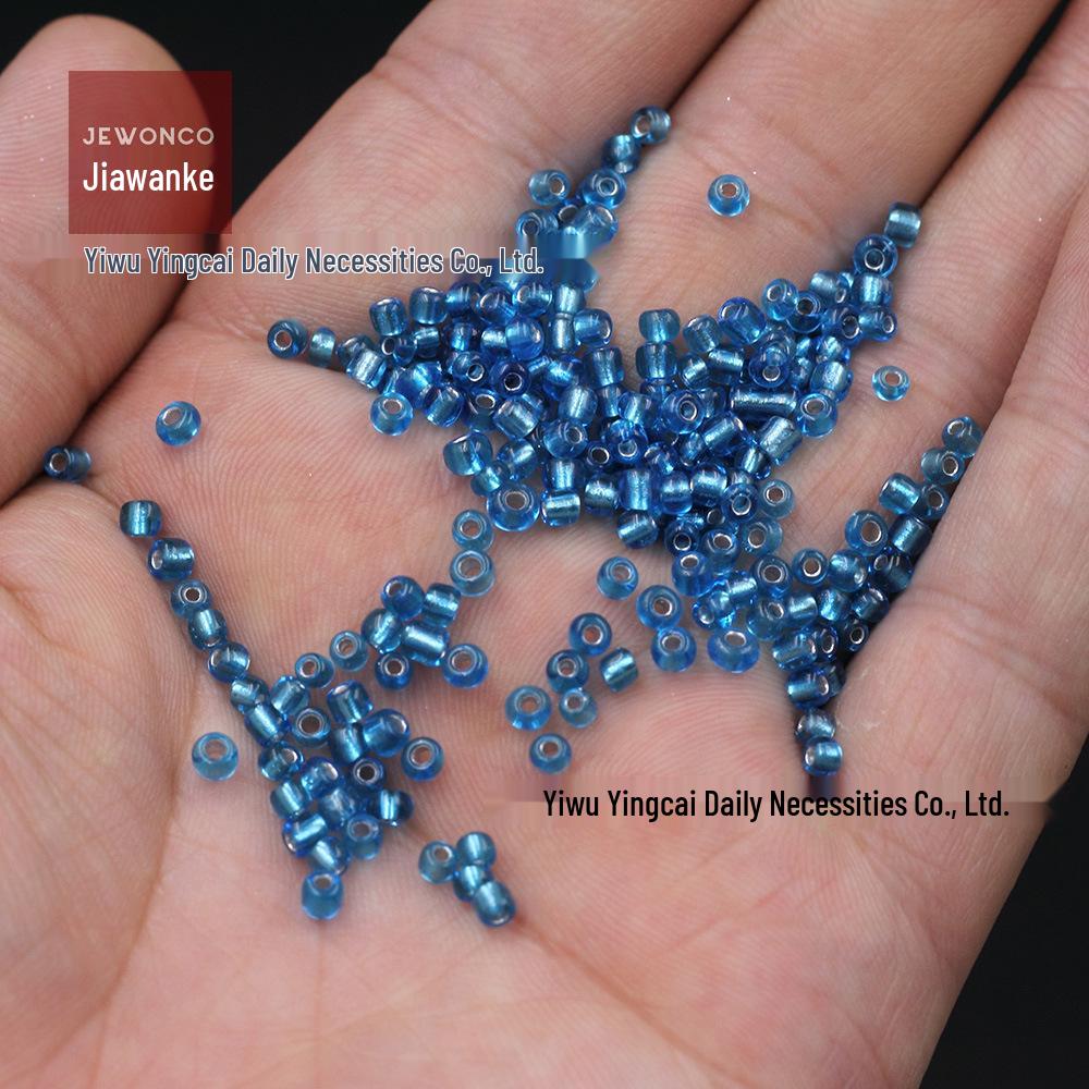 Silver-Filled Glass Rice Beads for DIY Earrings and Bracelets - 2/3/4mm