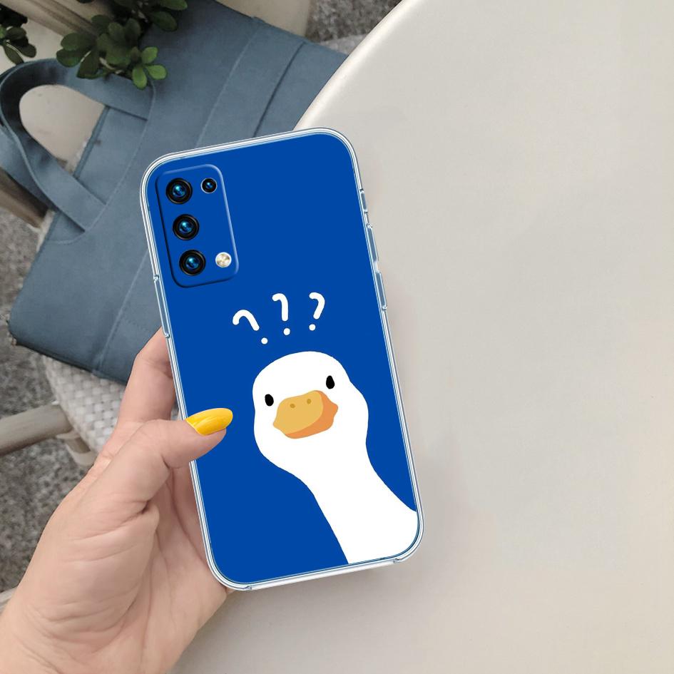 LO40 DUCK Cartoon Soft Shell Transparent Phone Case for Motorola Moto G7 G8 G9 G84 G85 G73 G24 G15 Z2 Play Power Plus
