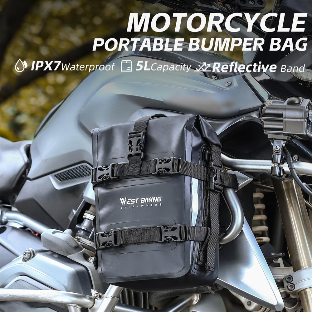 Motorcycle Bumpers Bag Waterproof 5L Motorcycle Side Frame Bag Motorcycle CrashBar Bag Universal