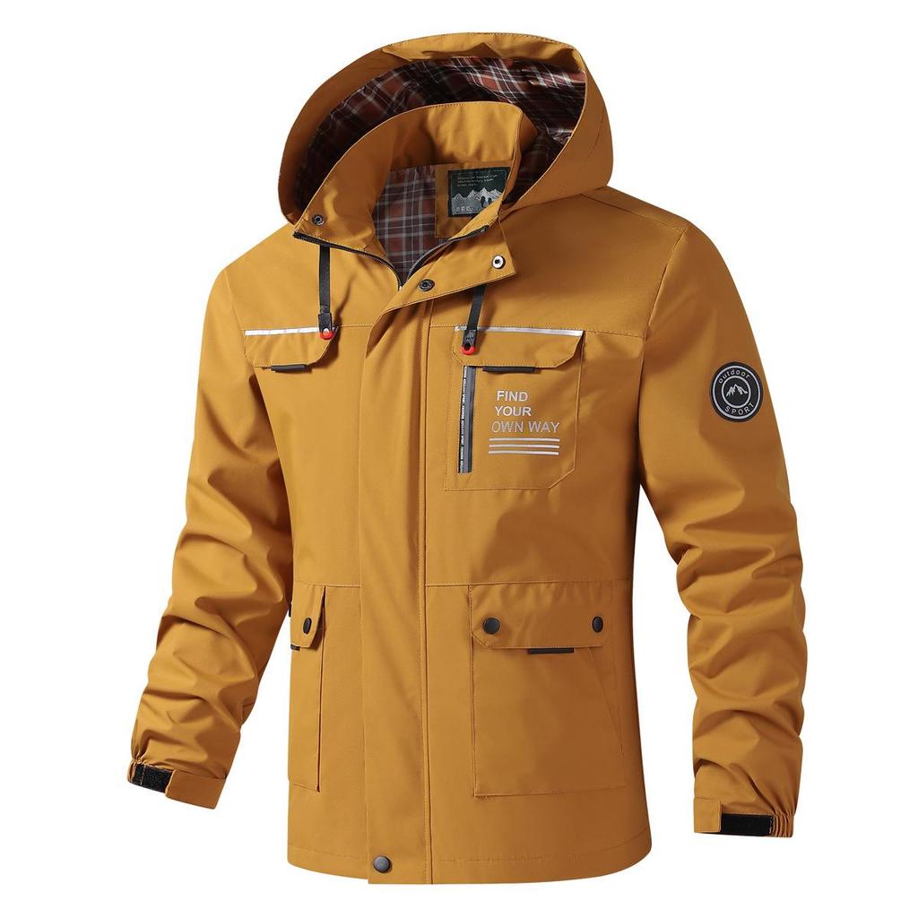 Мужская повседневная куртка с капюшоном для активного отдыха - пальто осень/зима
