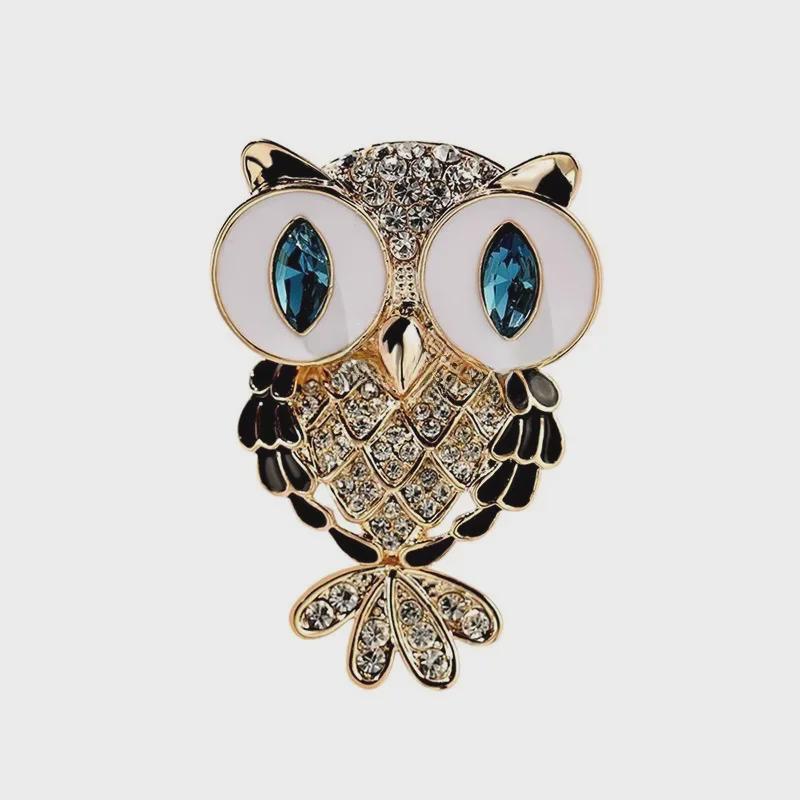Высококачественная 3D-брошь в виде совы: Милые булавки с животными для женщин и модные мужские аксессуары