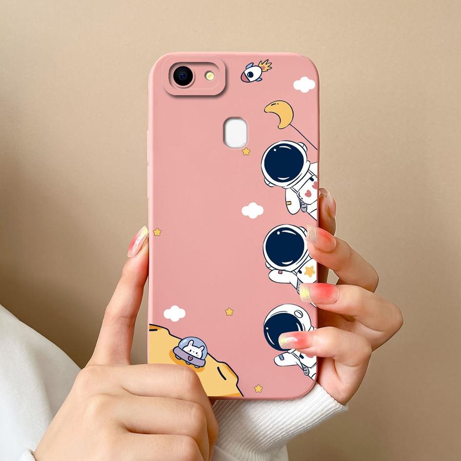 Чехлы для телефонов Oppo F19 F5 F7 F9 F11 F15 F17 F21 Pro Plus с рисунком астронавта из жидкого силикона, противоударные защитные чехлы для Oppo Shell
