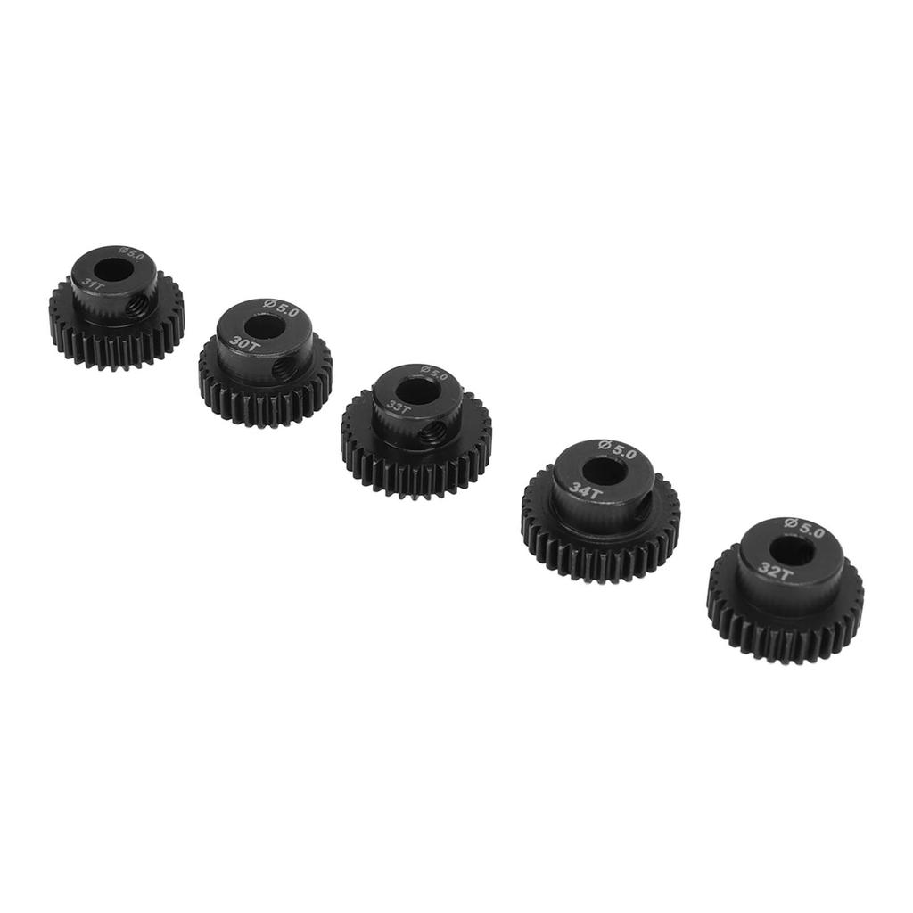 Набор шестерен RC 5 шт 30T 31T 32T 33T 34T Высокая твердость 48DP 5,0 мм Низкий уровень шума RC Аксессуары с установочными винтами для 1:10 Радиоуправляемых машинок