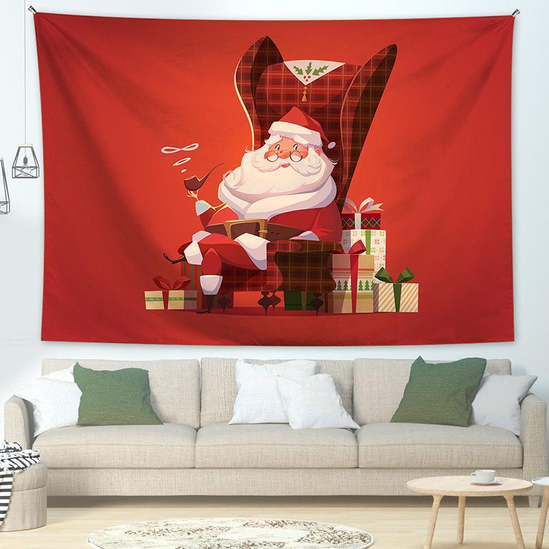 Рождественский гобелен Внешняя торговля Трансграничный Рождественский фон Ткань Санта-Клаус Висячая ткань