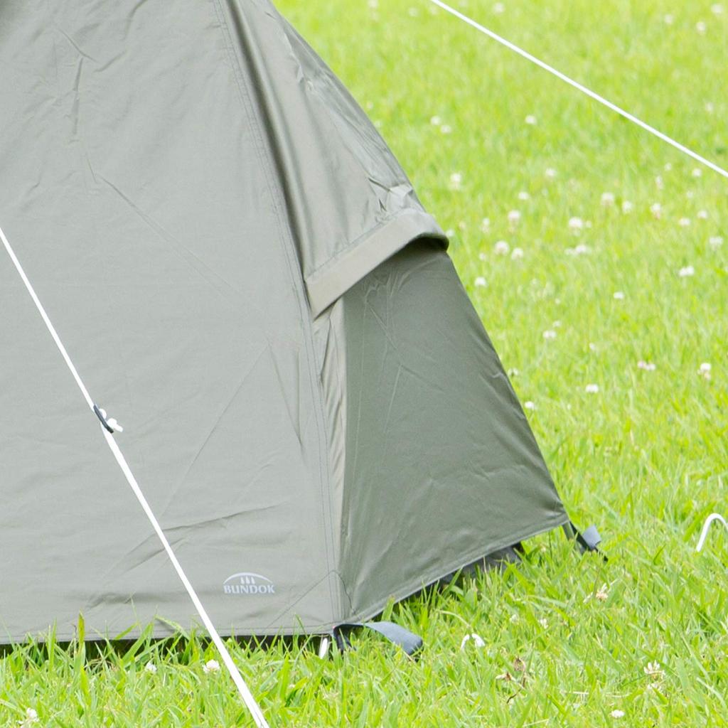 BUNDOK Одноместный одноместный кемпинговый походный хаки и BDK-08KA