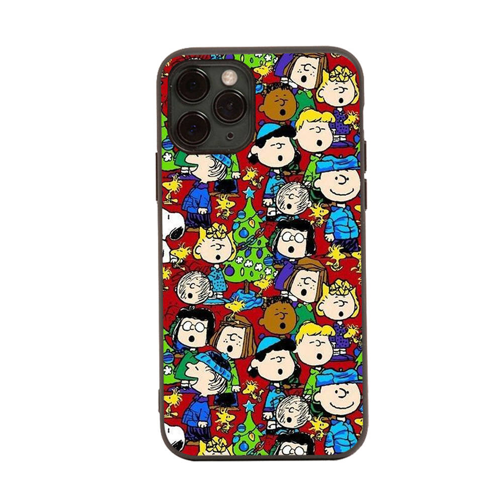 SM18 Snoopy Black Sofe Case for Samsung Note 20 Lite S24 Ultra S23 A03 A05 A06 A11 A71 A15 A16 A13 A24 A25 A33 A52 A53 A50 M55 M35 Plus