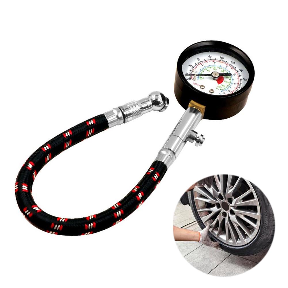 Black Tire Pressure Gauge Optimal Tire Pressure Tool Pressure Sensor Air Release Valve Quick Deflation Function