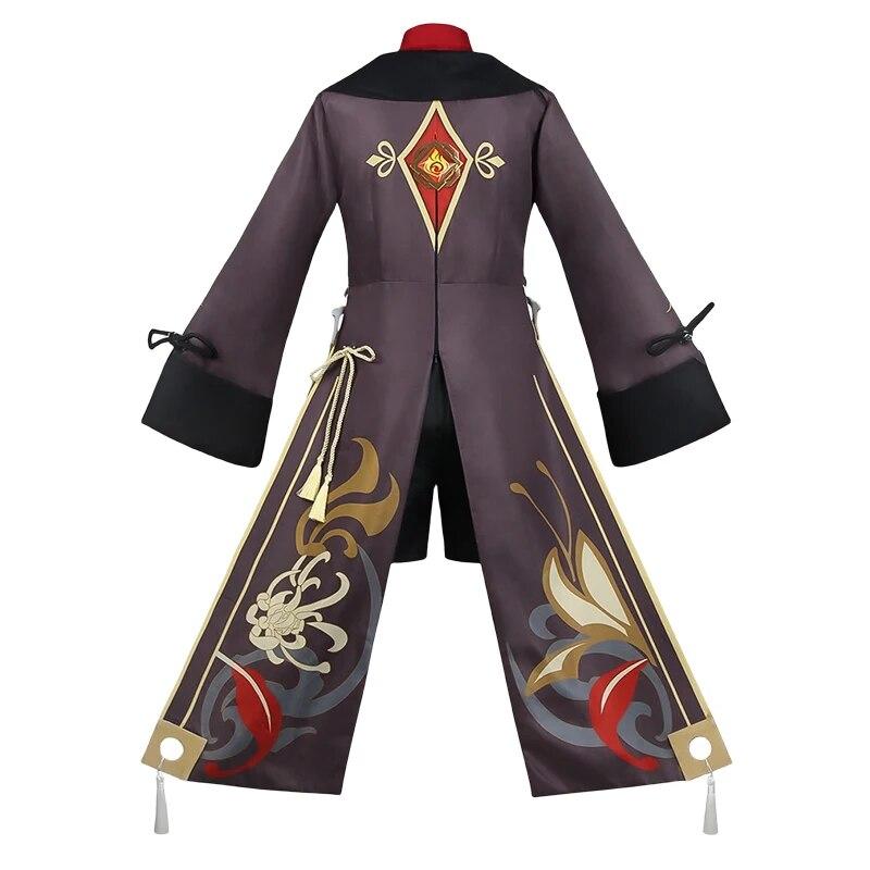 Hutao Косплей Игра Genshin Impact Косплей Костюм Ху Тао Китайский Стиль Униформа Парик Комплект Хэллоуин Костюм Одежда для Женщин