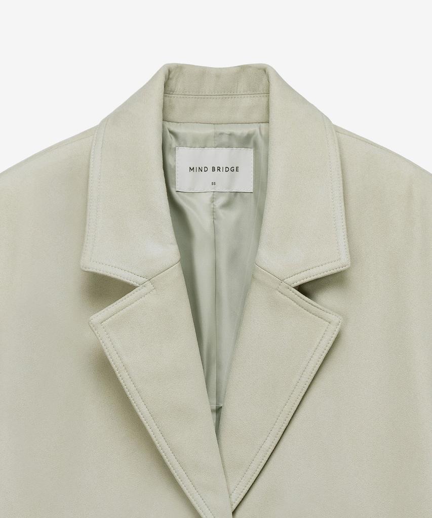 Mind Bridge Women [W] Oversized Suede Tailored Blazer