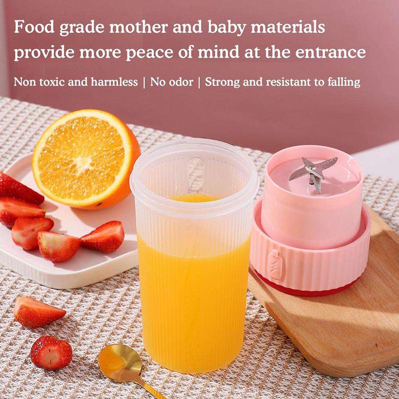 Мини-электрический блендер, портативная соковыжималка для фруктов, чашка, зарядка через USB, миксер для смузи, молочных коктейлей
