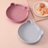Color Kids 1 шт. Мультяшный медведь Силиконовая миска для кормления Нескользящая посуда Тарелки Не содержит БФА Младенец Малыш Еда Детская посуда
