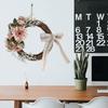 Artificial Flower Rattan Wreath for Front Door Handmade Floral Twig Garland