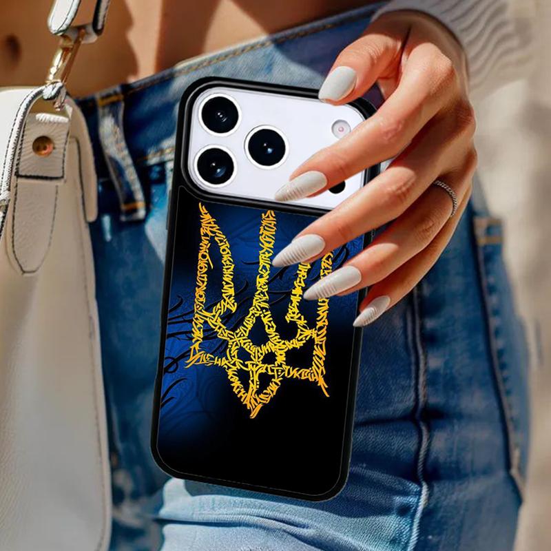 Мягкий чехол для телефона с флагом Украины Для iPhone 17 Air 14 15 13 12 Max Чехол Для Apple 16e 11 Pro Max Plus Coque