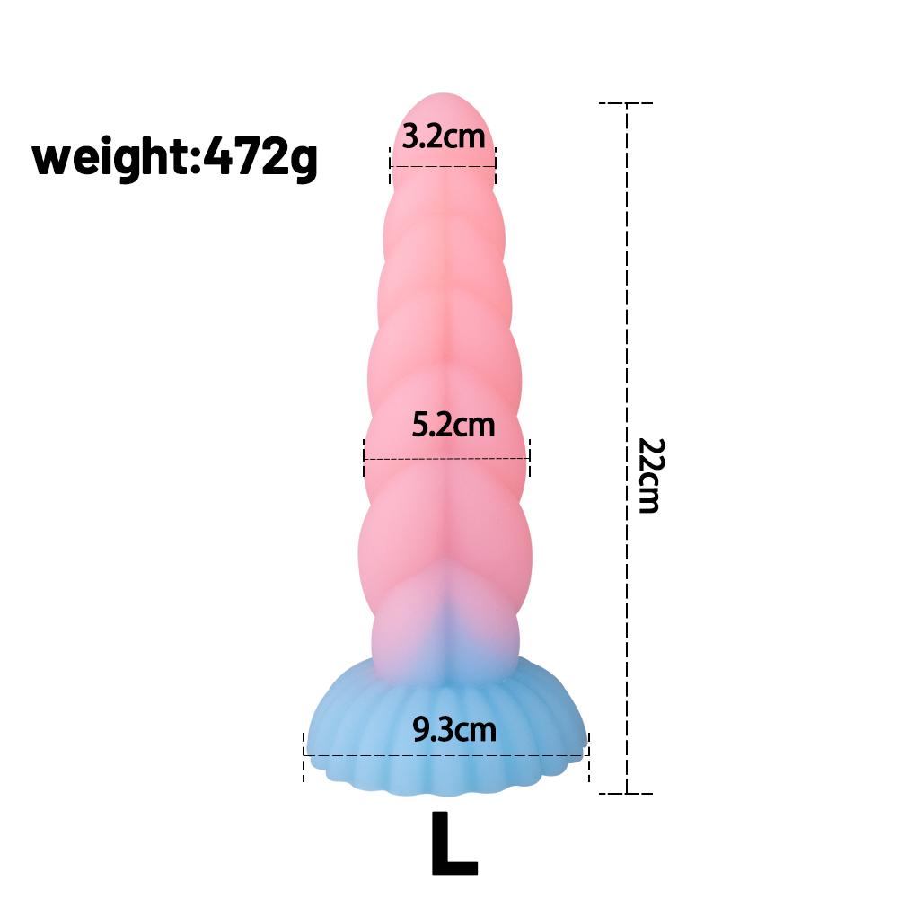 Realistic Penis Dildo Luminous Anal Butt Plug Strong Suction Cup Release Hands Female Masturbation Sex Toy G-spot Stimulation