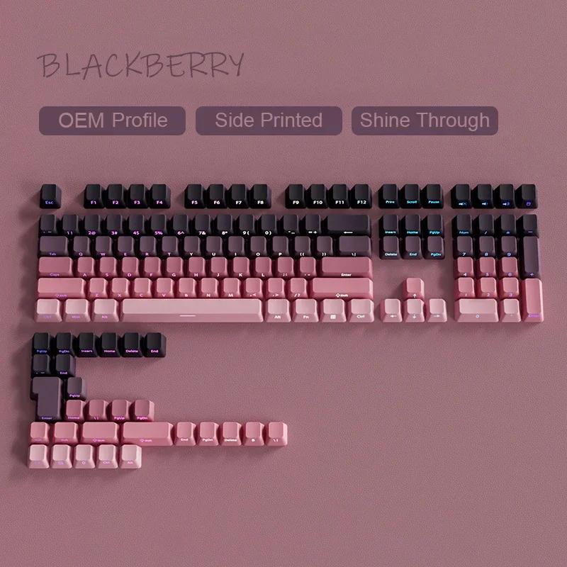Xiaomi 2025 New 135 PBT Keycaps Side Print Keycap Set Double Shot Shine Gradient Keycaps Cherry Profile For Mechanical Keyboard Keycap