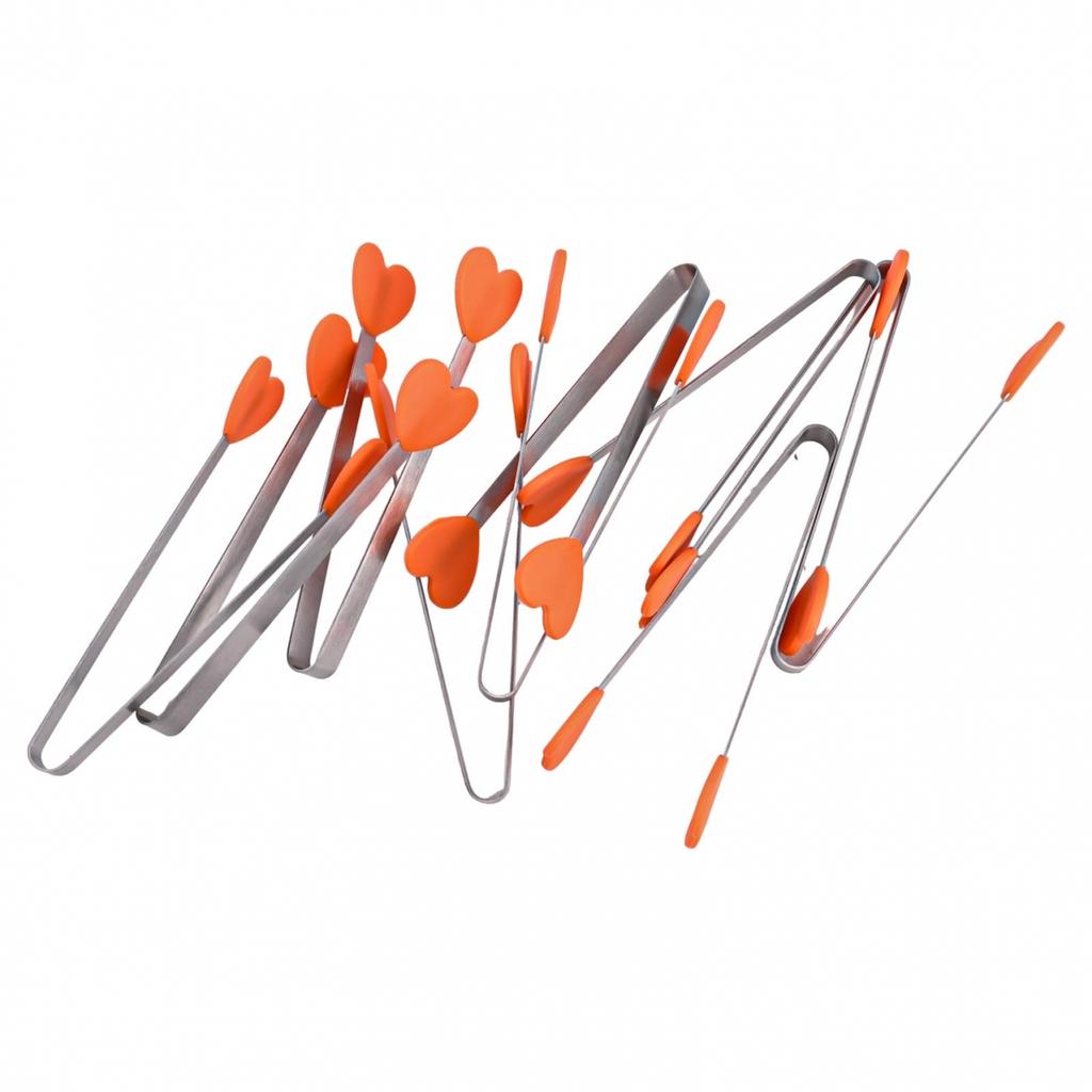 Мини-щипцы для еды в форме сердца, пригодные для мытья в посудомоечной машине
