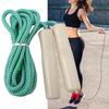 Скакалка деревянная ручка регулируемая прочное льняное плетение длинная веревка сжигание жира профессиональная для взрослых и детей фитнес упражнения