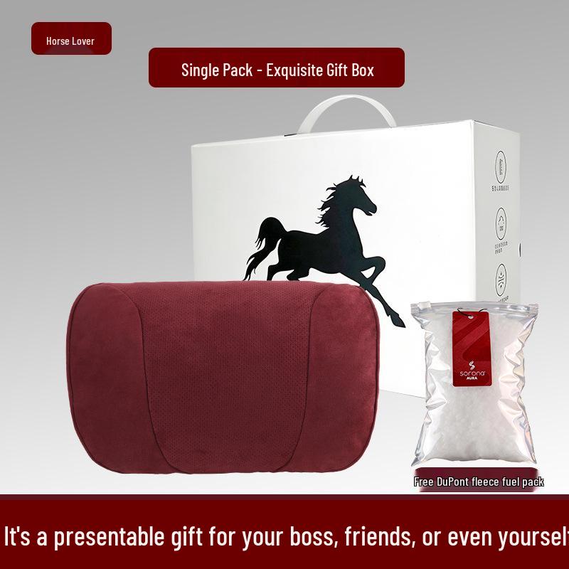 Curved Car Headrest with DuPont Bio-Cotton Neck and Lumbar Support Pillow for Maybach Seats