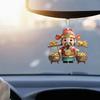 Car Interior Acrylic Pendant With Cartoon God Of Wealth Design For Decor Home