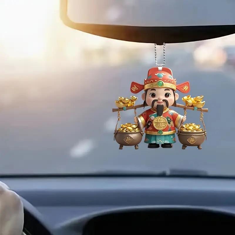 Акриловый Декор Салона Автомобиля В Стиле Мультяшного Бога Богатства Для Украшения Дома и Транспортного Средства